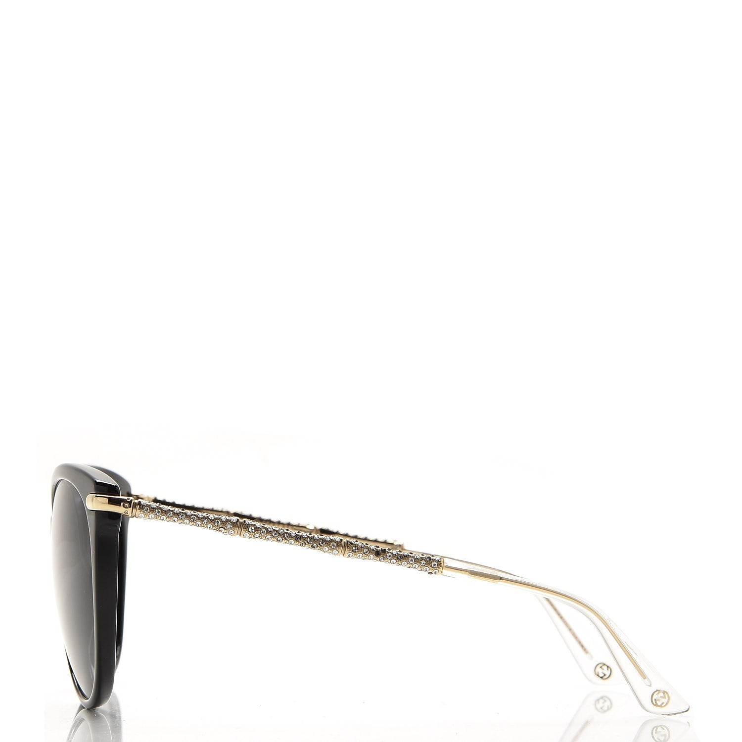 Gucci Crystal Bamboo Cat Eye GG 3771/N/S Sunglasses Gold 2 of 9