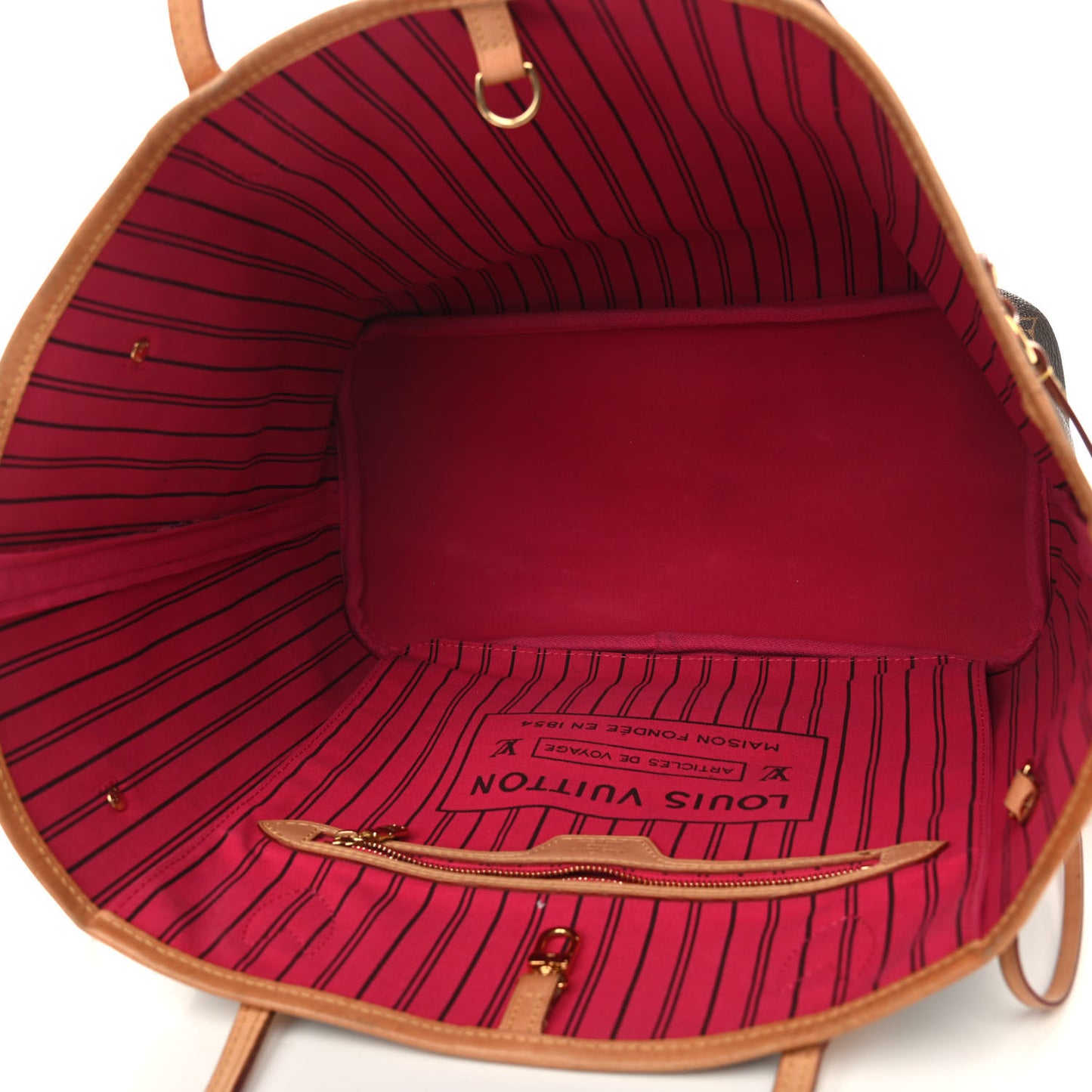 Monogram Bay Neverfull MM Rose Ballerine Poppy