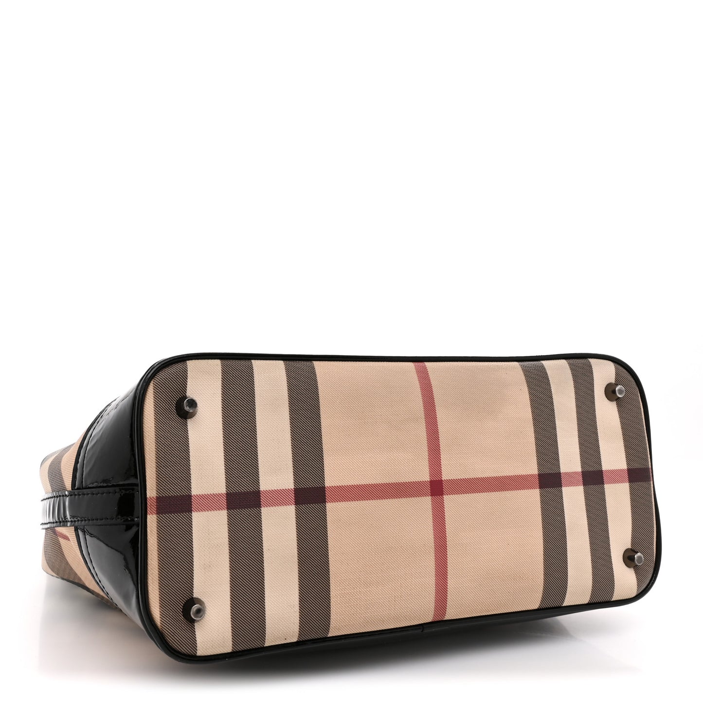 Nova Check Patent Medium Tote Black