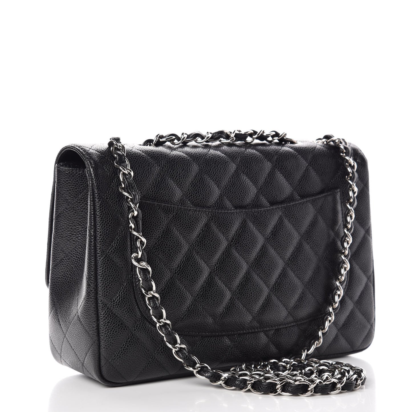 Caviar Quilted Jumbo Single Flap Black