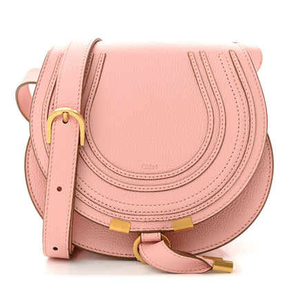 Chloe Grained Calfskin Small Marcie Saddle Bag Blossom Pink 1 of 9
