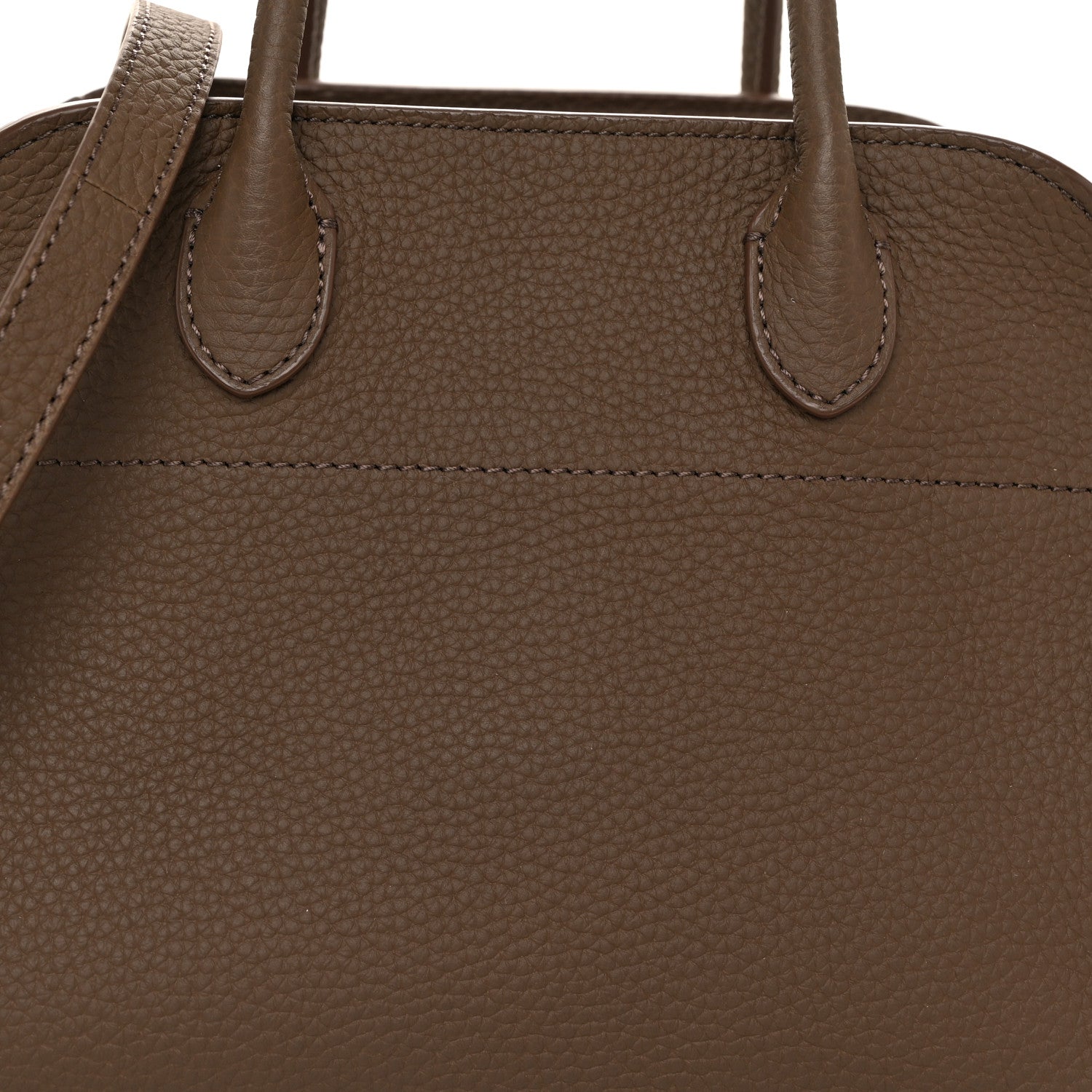 The Row Grained Calfskin Soft Margaux 10 Bag Dark Olive 7 of 10