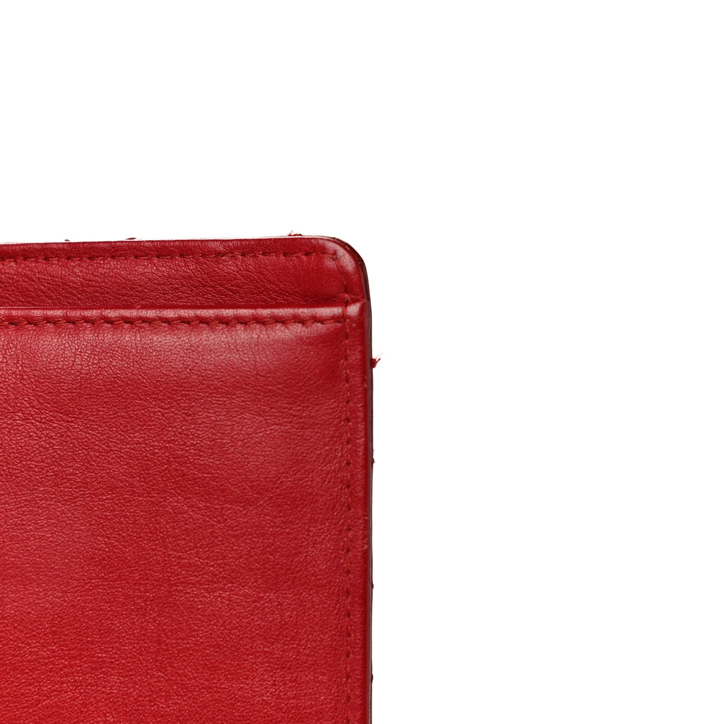 Patent Quilted Brilliant Yen Wallet Red