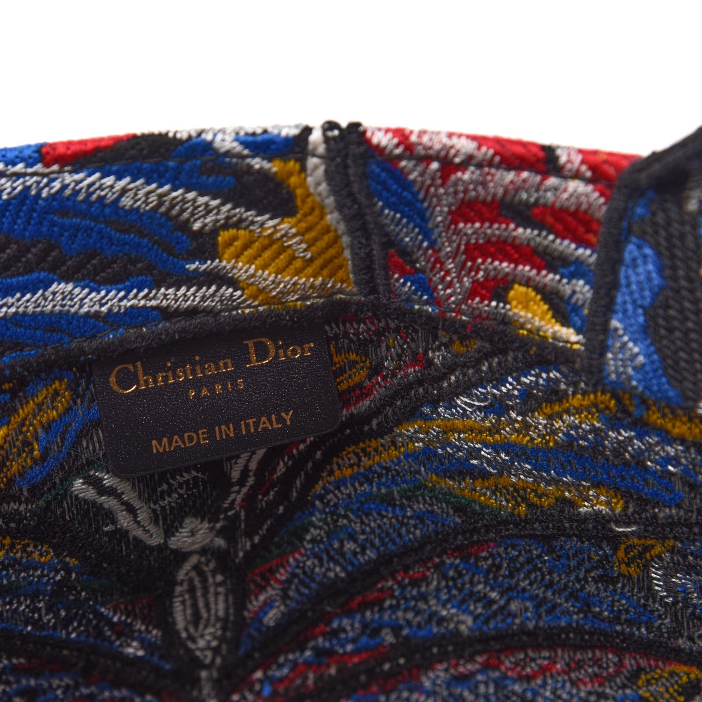 Canvas Embroidered Butterfly Book Tote Black Multicolor
