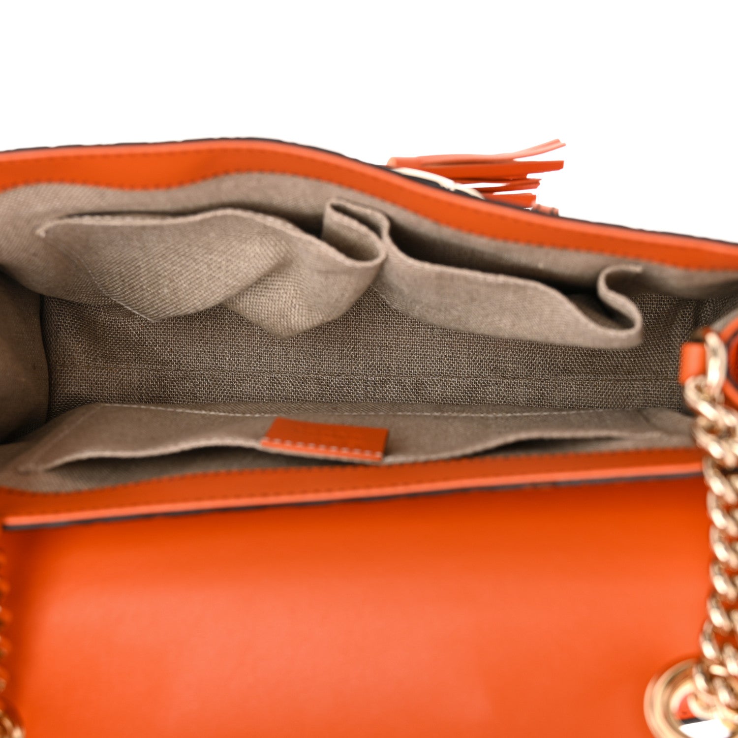 Gucci Microguccissima Medium Emily Chain Shoulder Bag Sun Orange 5 of 10
