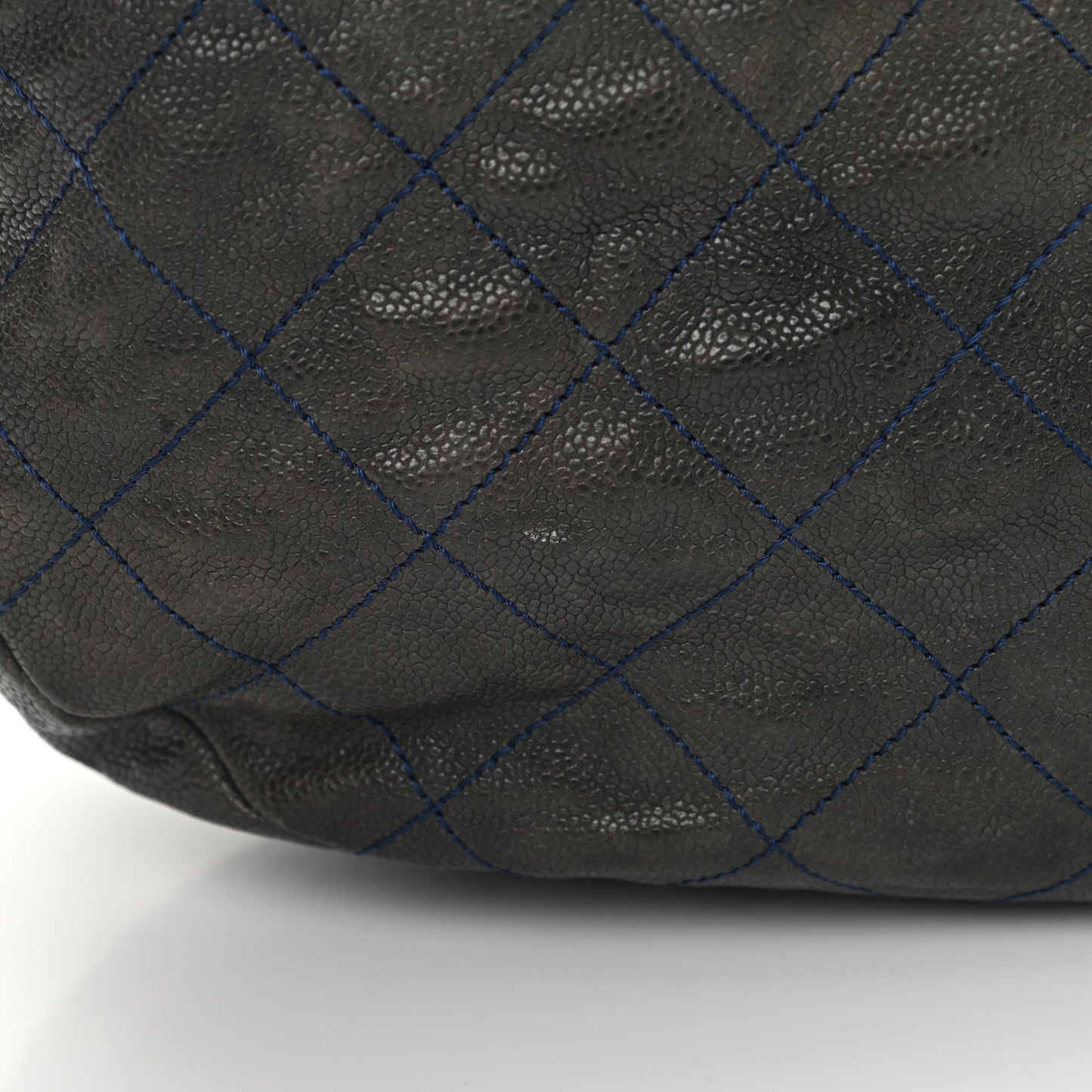 Caviar Quilted Simply CC Hobo Dark Blue
