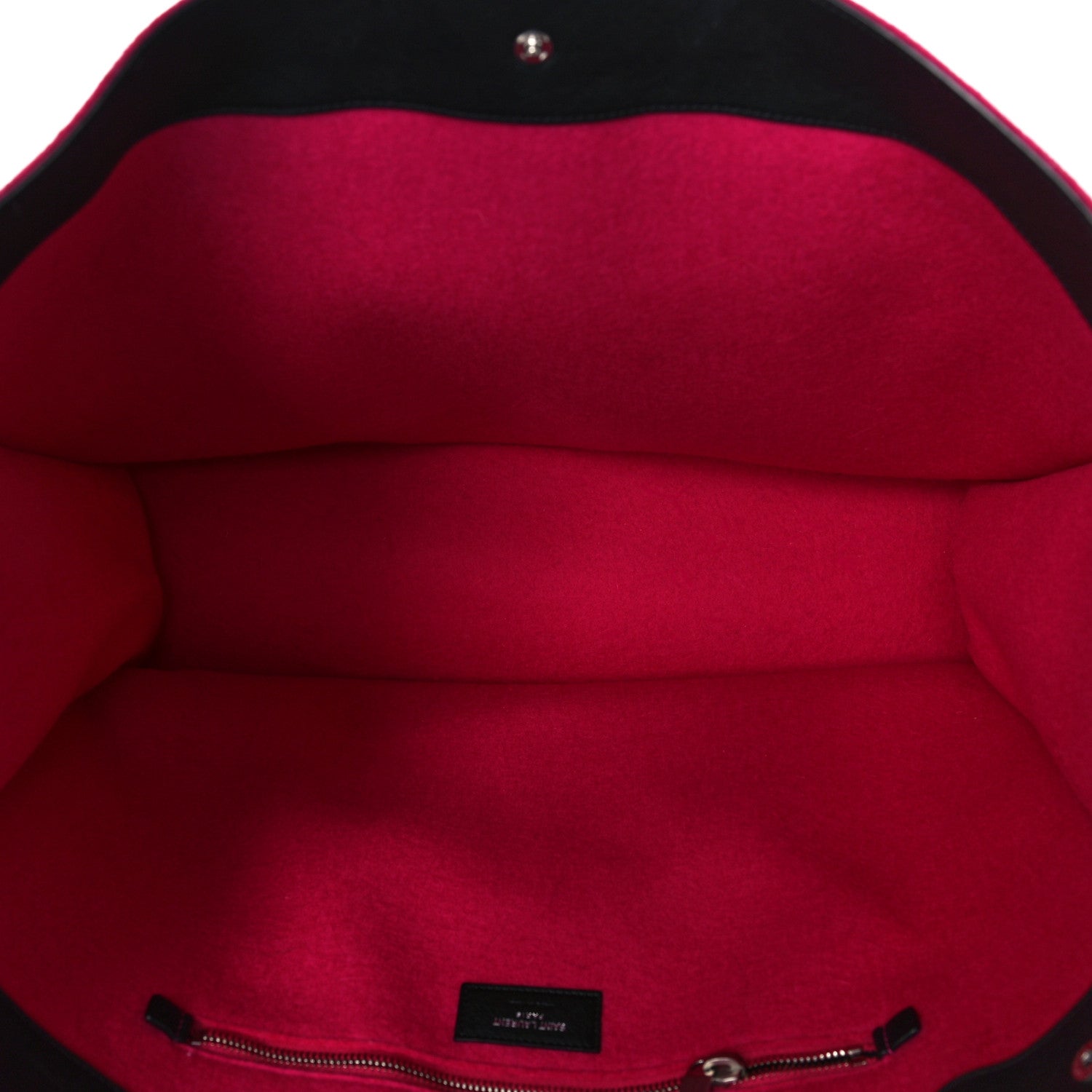 Saint Laurent Wool Rive Gauche Tote Fuchsia 5 of 8