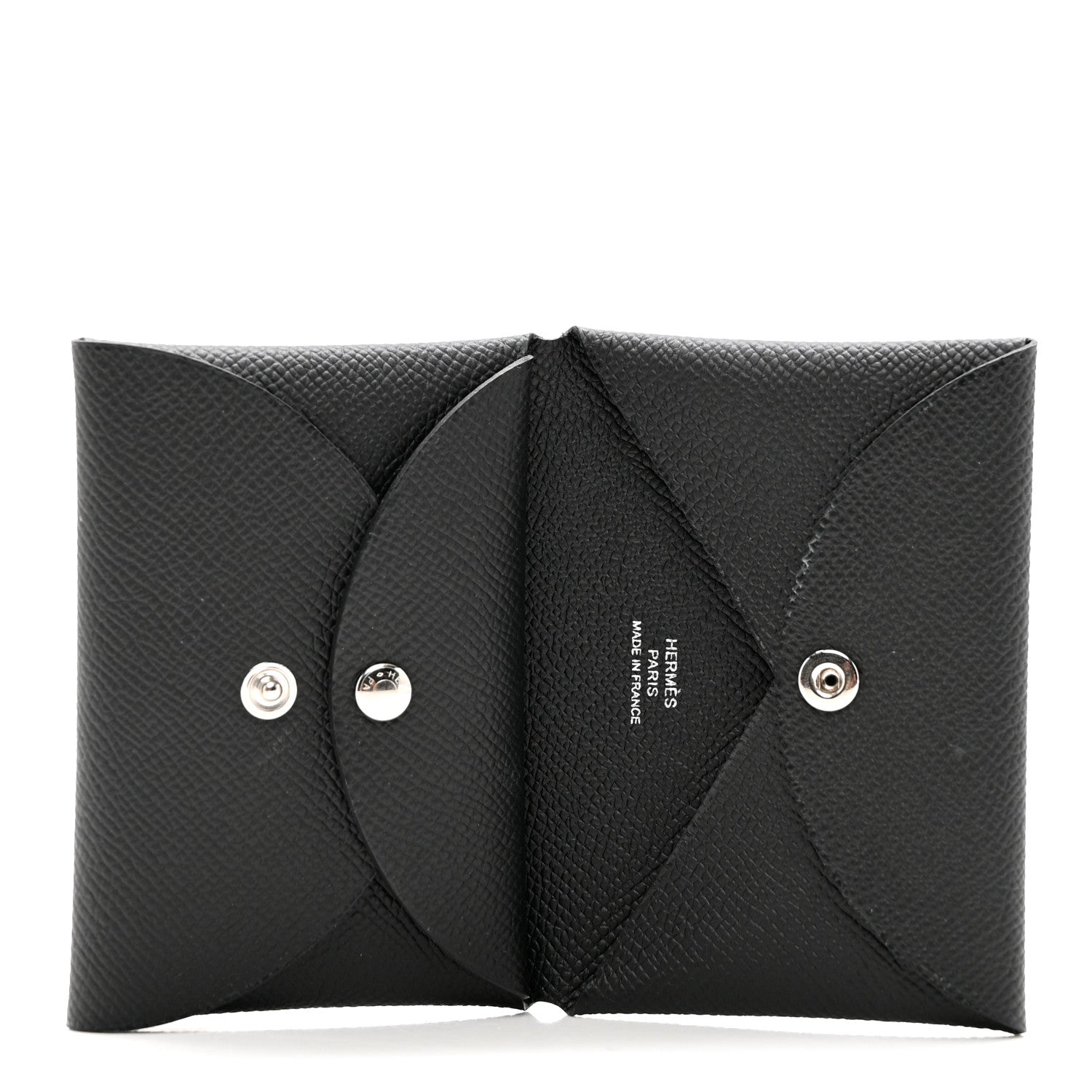 Hermes Epsom Calvi Duo Card Case Black 5 of 7