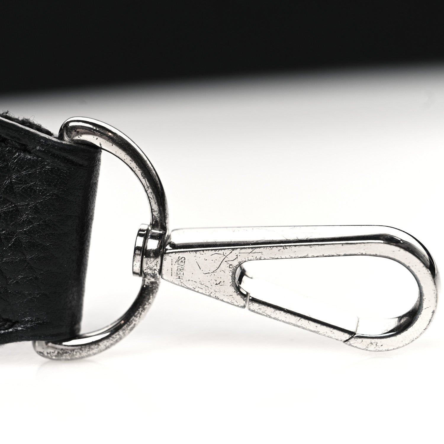 Hermes Toile Taurillon Clemence Shoulder Strap Black 5 of 6