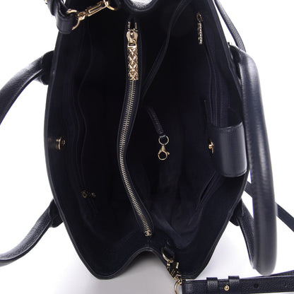 Chanel Grained Calfskin Large Neo Executive Shopper Tote Dark Blue 5 of 9