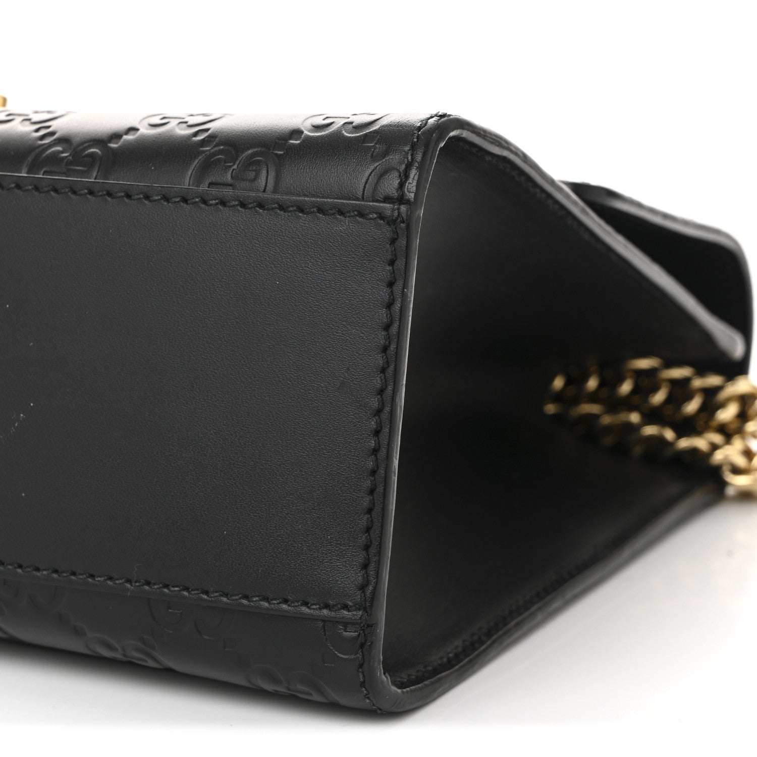 Gucci Guccissima Medium Padlock Shoulder Bag Black 15 of 17