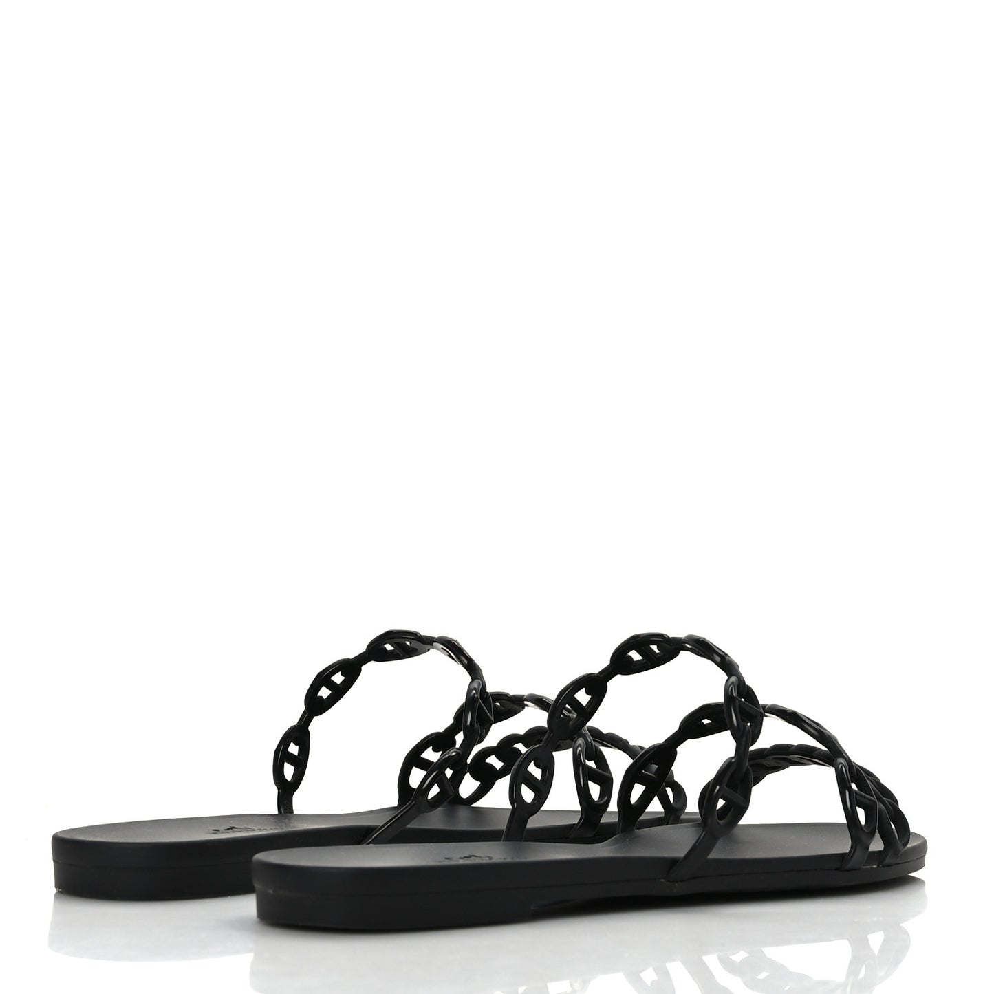 Rubber Chaine d'Ancre Rivage Sandals 38 Black