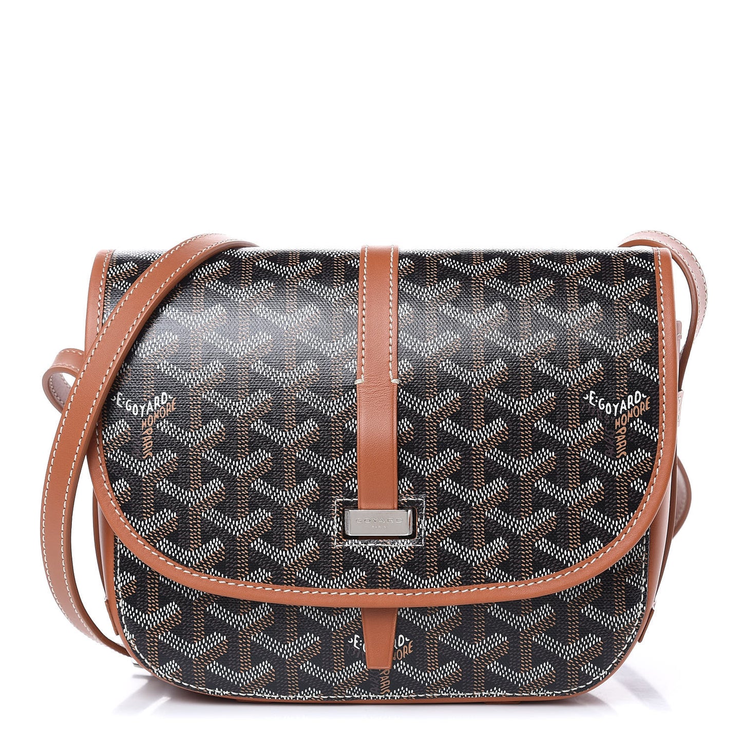 Goyardine Belvedere II PM Messenger Bag Black Gold