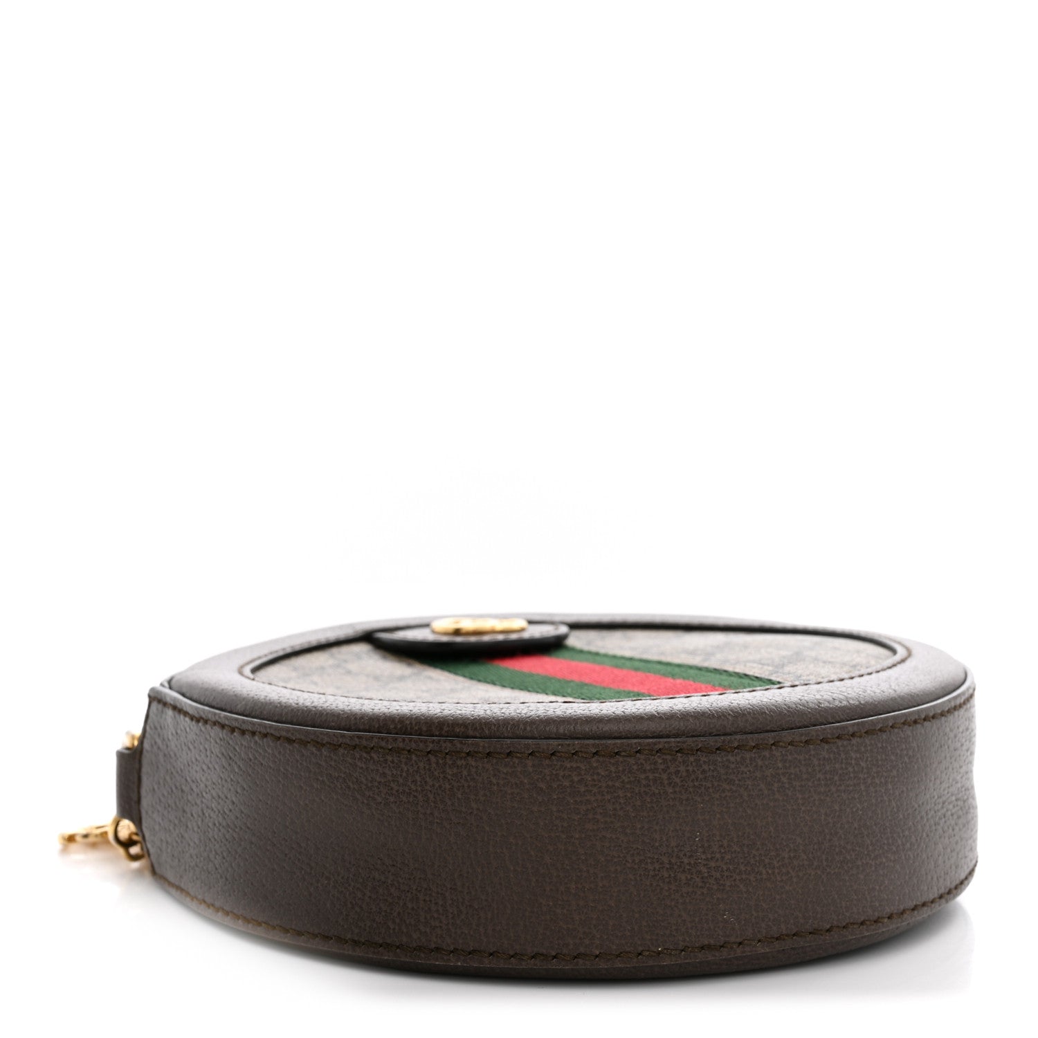 Gucci GG Supreme Monogram Web Mini Ophidia Round Shoulder Bag Brown 4 of 12
