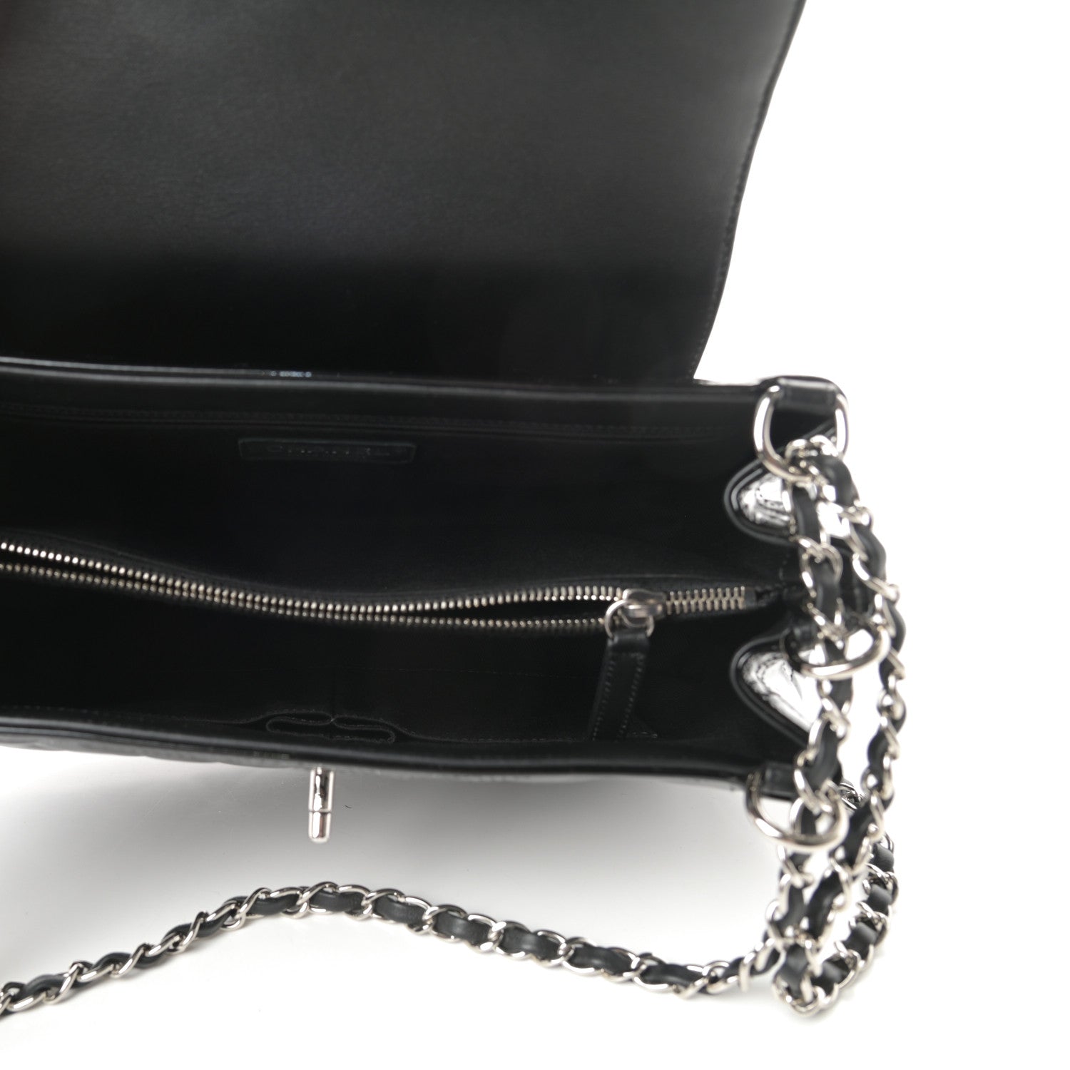 Chanel Patent Quilted Large Coco Shine Accordion Flap Black 5 of 11