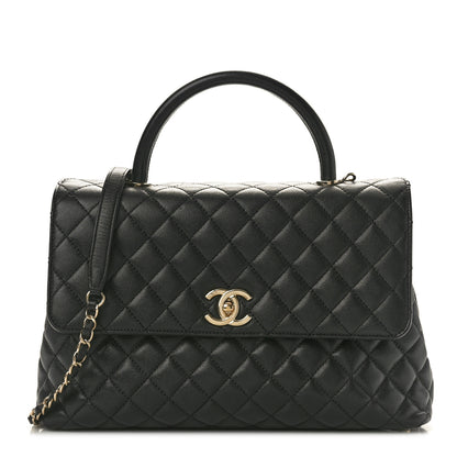 Chanel Caviar Quilted Medium Coco Handle Flap Black 1 of 10