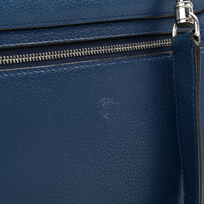 Celine Drummed Calfskin Suede Medium Trapeze Navy 15 of 16