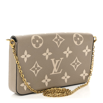 Louis Vuitton Empreinte Monogram Giant Felicie Pochette Tourterelle Creme 4 of 10