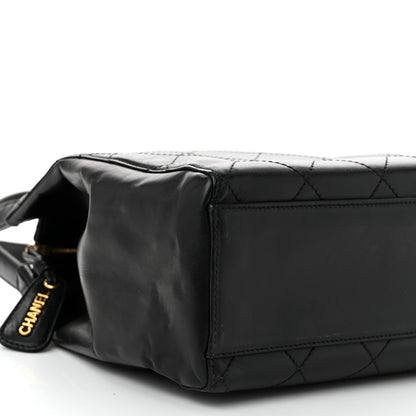 Chanel Lambskin Stitched Shoulder Bag Black 10 of 12