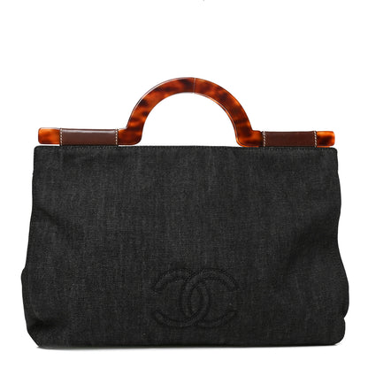 Chanel Denim Tortoise Timeless CC Tote Dark Blue 1 of 10