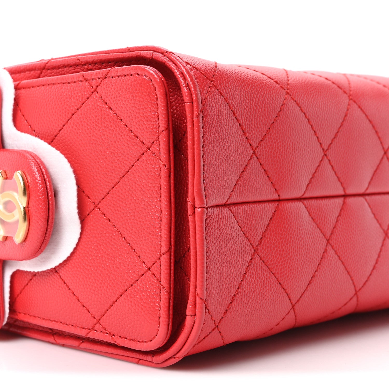 Chanel Caviar Quilted Mini Chanel 25 Handbag Dark Red 9 of 11