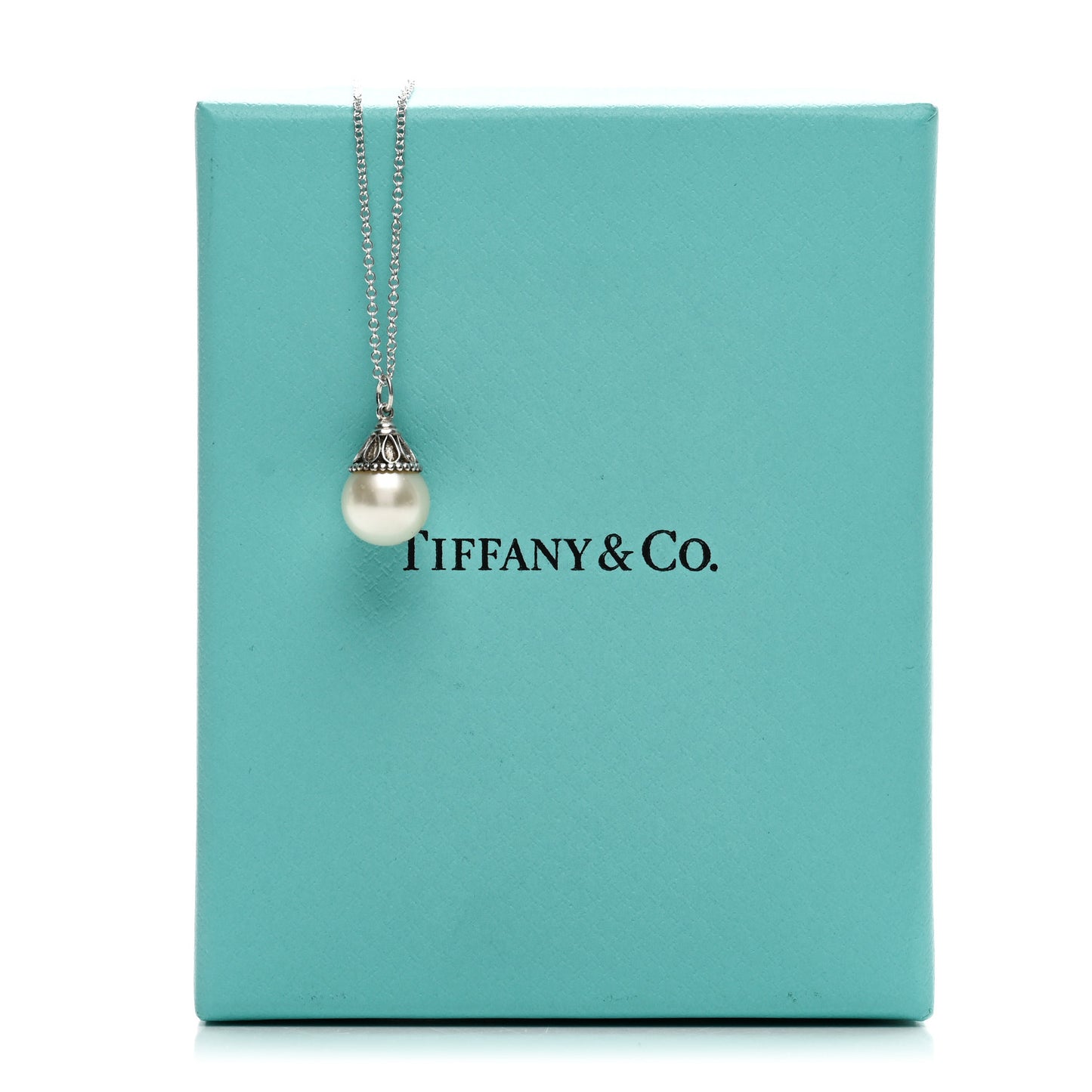 Sterling Silver Freshwater Cultured Pearl Ziegfeld Drop Pendant Necklace