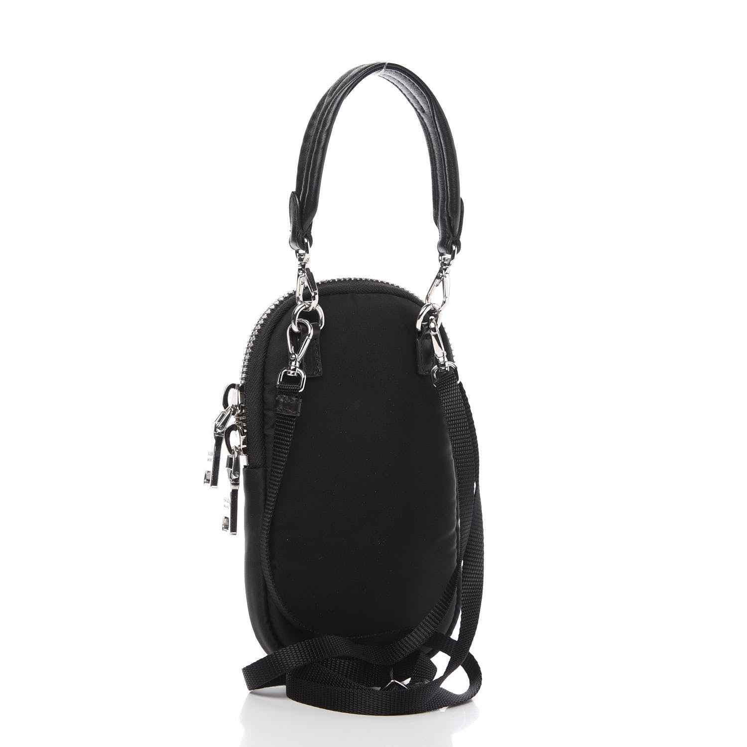 Prada Tessuto Nylon Pocket Mini Bag Black 3 of 10