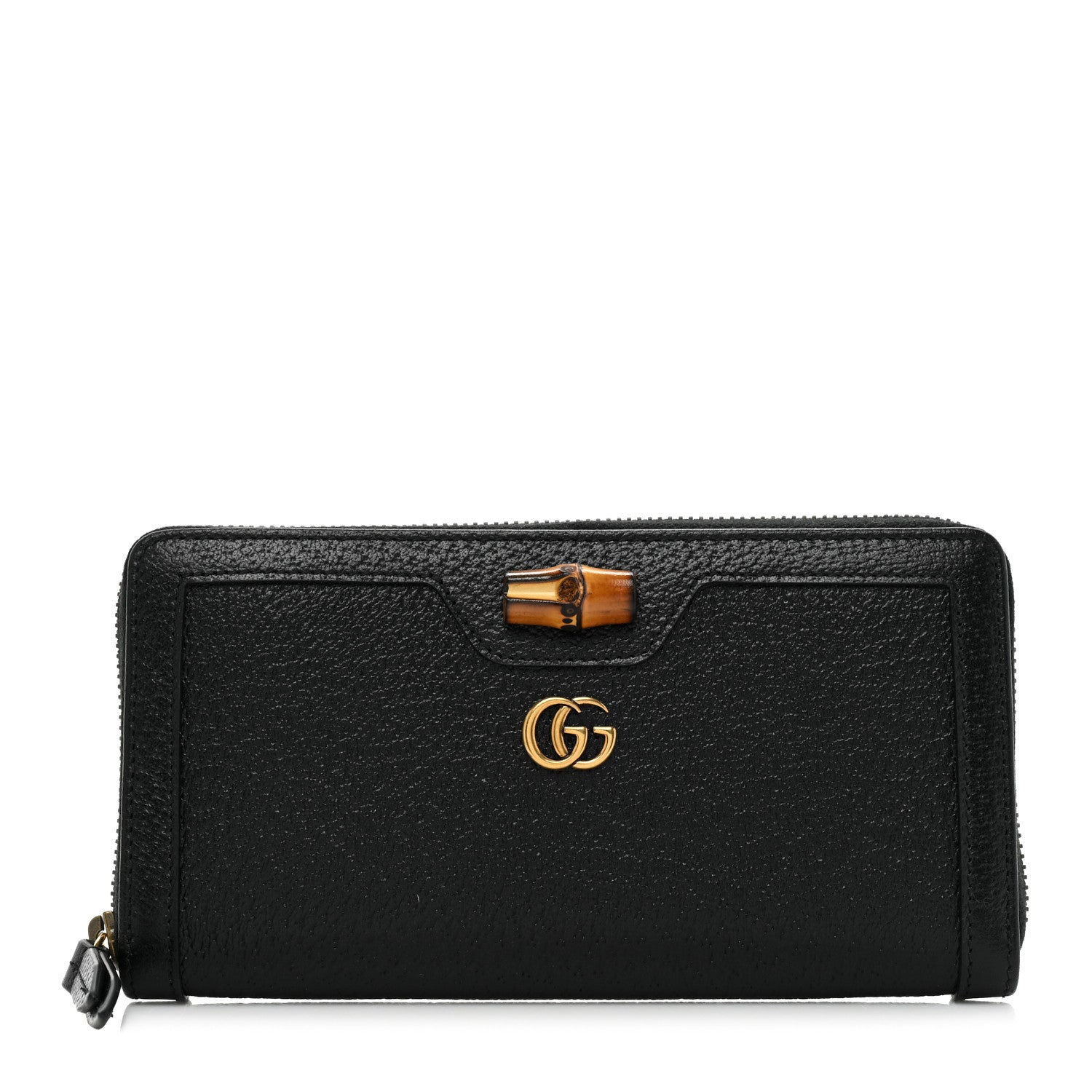 Gucci Wonka Grain Calfskin Diana Continental Wallet Black 1 of 13
