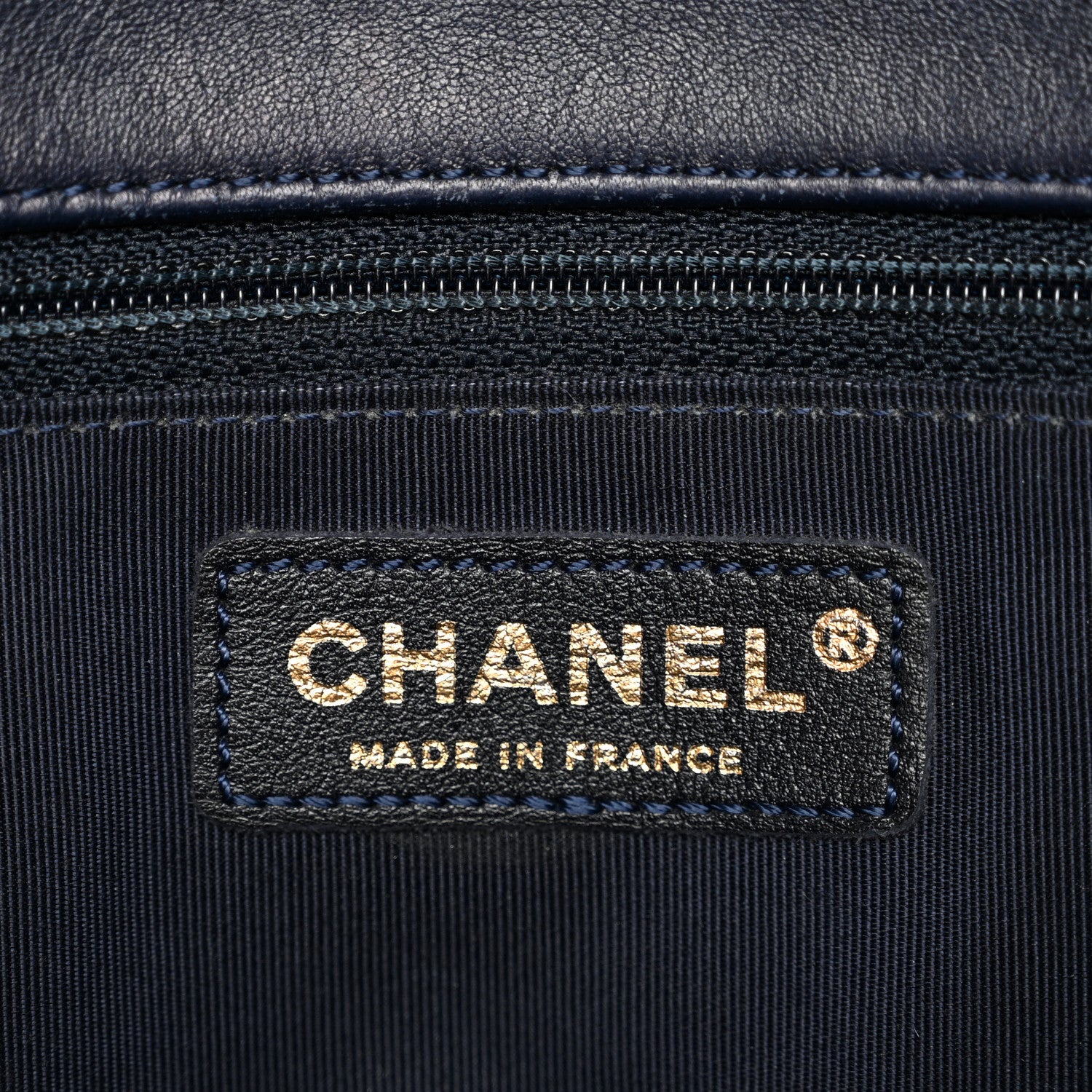 Chanel Lambskin Braided Woven Medium Boy Flap Navy Black 6 of 17
