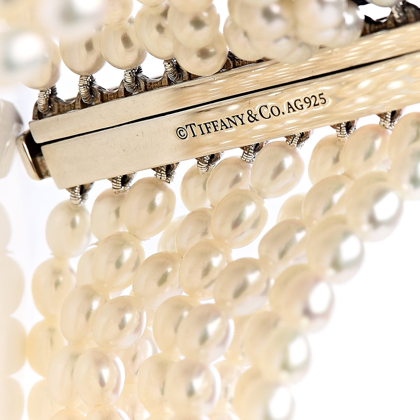 Sterling Silver Freshwater Pearl 4.5mm Ziegfeld 10 Strand Bracelet
