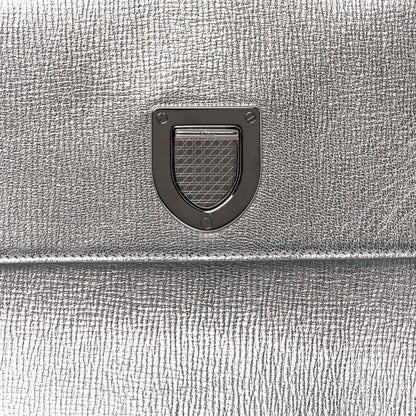 Christian Dior Metallic Goatskin Medium Diorever Flap Silver 7 of 16