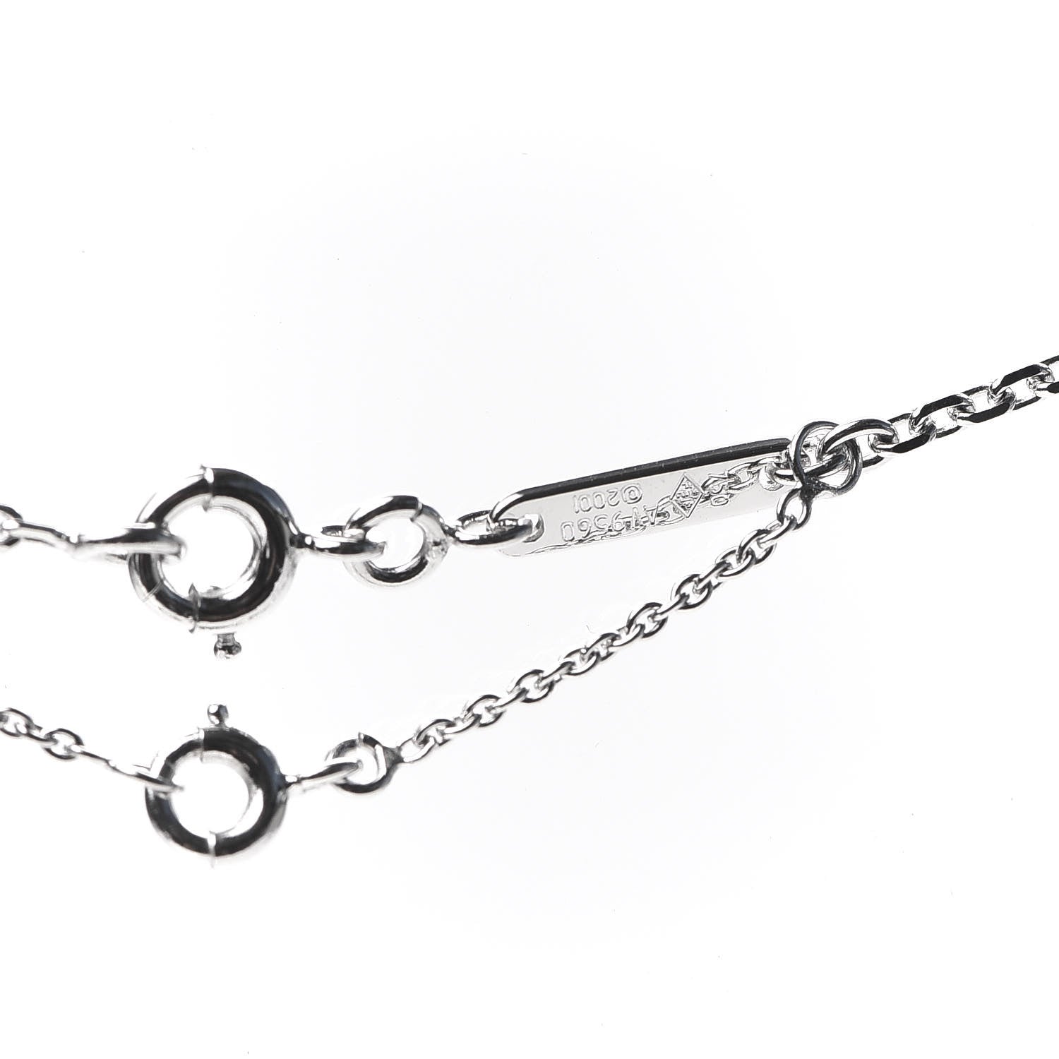 Cartier 18K White Gold Diamond Small Hearts and Symbols Pendant Necklace 5 of 6