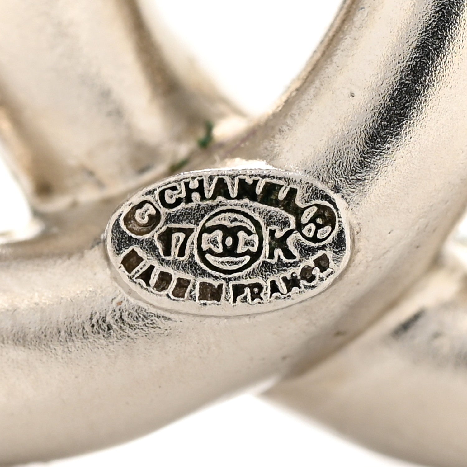 Chanel Crystal CC Brooch Iridescent Silver 4 of 4