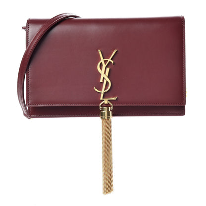 Saint Laurent Smooth Calfskin Classic Monogram Kate Tassel Chain Wallet Oxblood 1 of 11