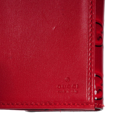 Gucci Patent Guccissima Heart Continental Wallet Red 6 of 7