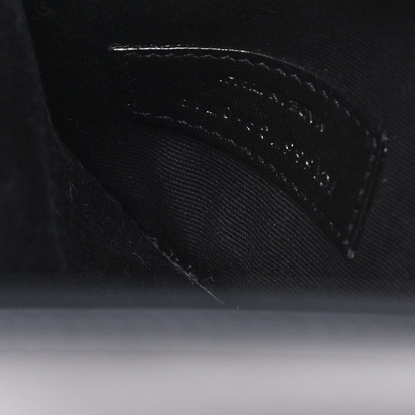 Smooth Shiny Calfskin Monogram Uptown Pouch Black
