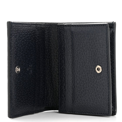 Gucci GG Supreme Monogram Textured Dollar Calfskin Web Ophidia Card Case Beige Blue 5 of 9