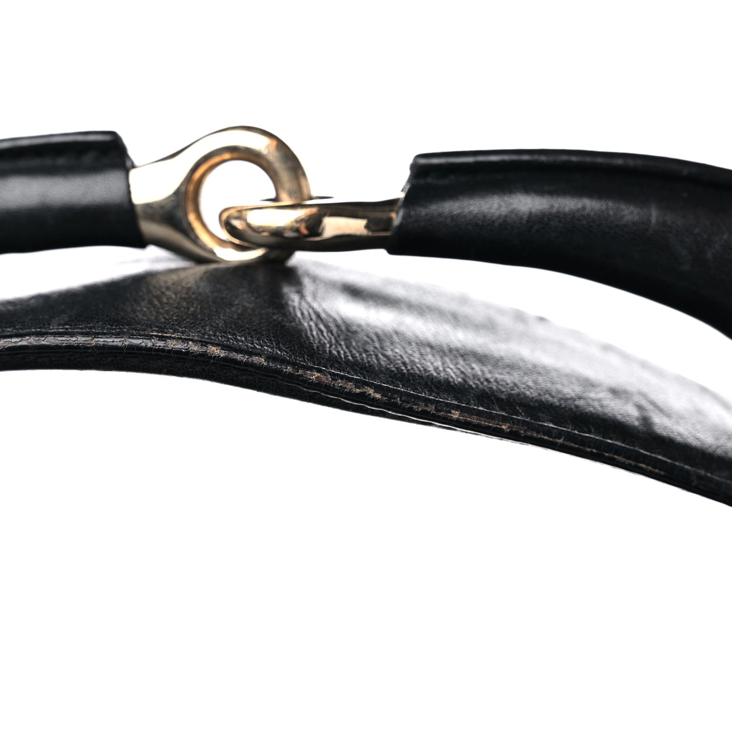 Calfskin Large Horsebit Chain Hobo Black