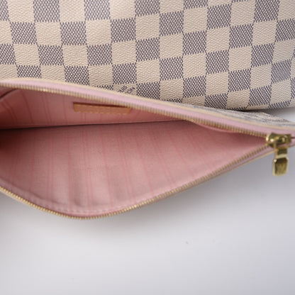 Louis Vuitton Damier Azur Neo Neverfull MM Rose Ballerine 13 of 15