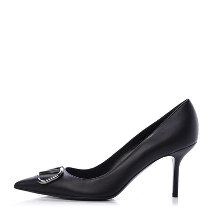 Valentino Garavani Calfskin Vlogo Signature 80mm Pumps 40.5 Black 1 of 8