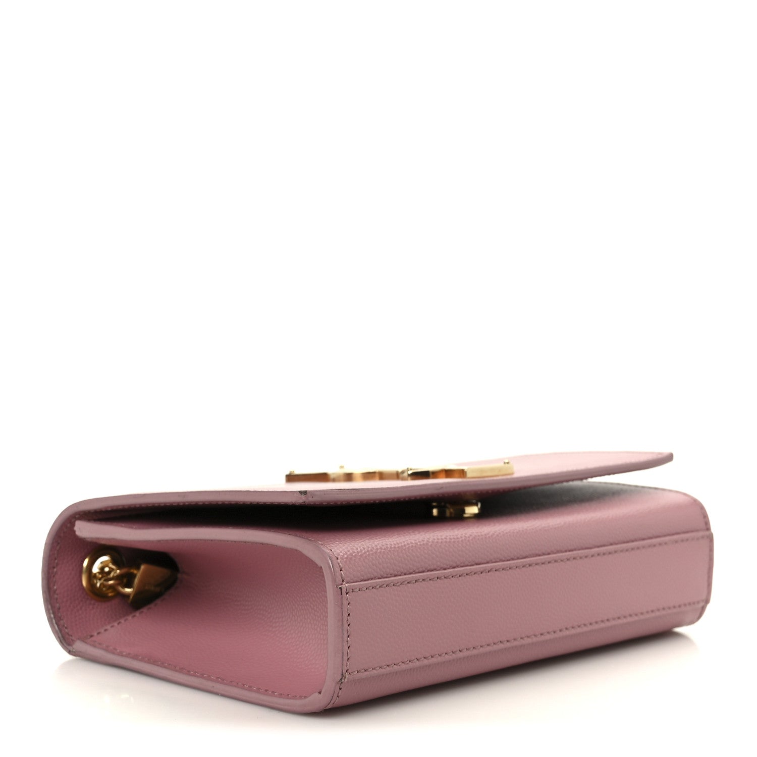 Saint Laurent Grain De Poudre Small Monogram Kate Satchel Dark Rose 4 of 11