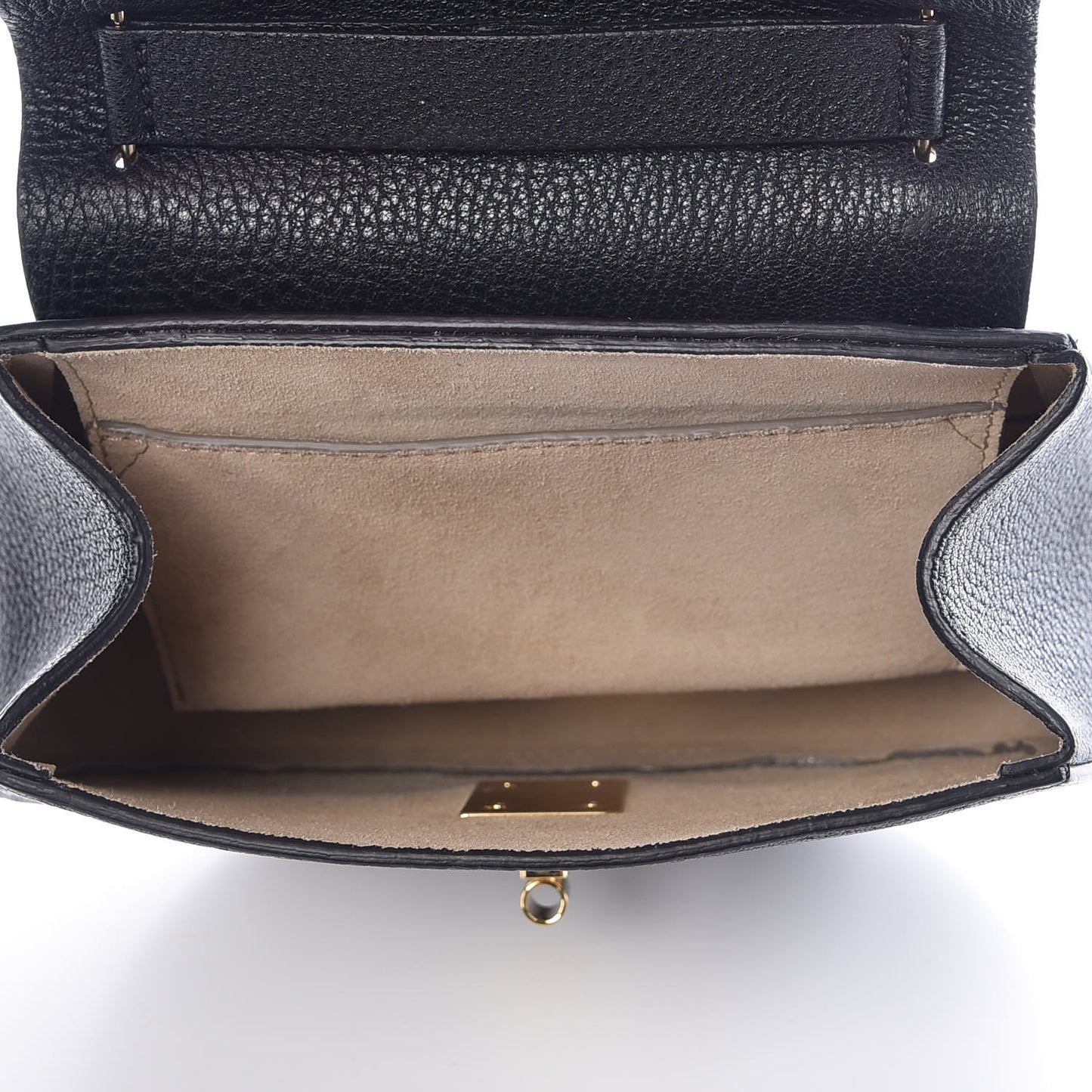 Grained Lambskin Mini Drew Shoulder Bag Black
