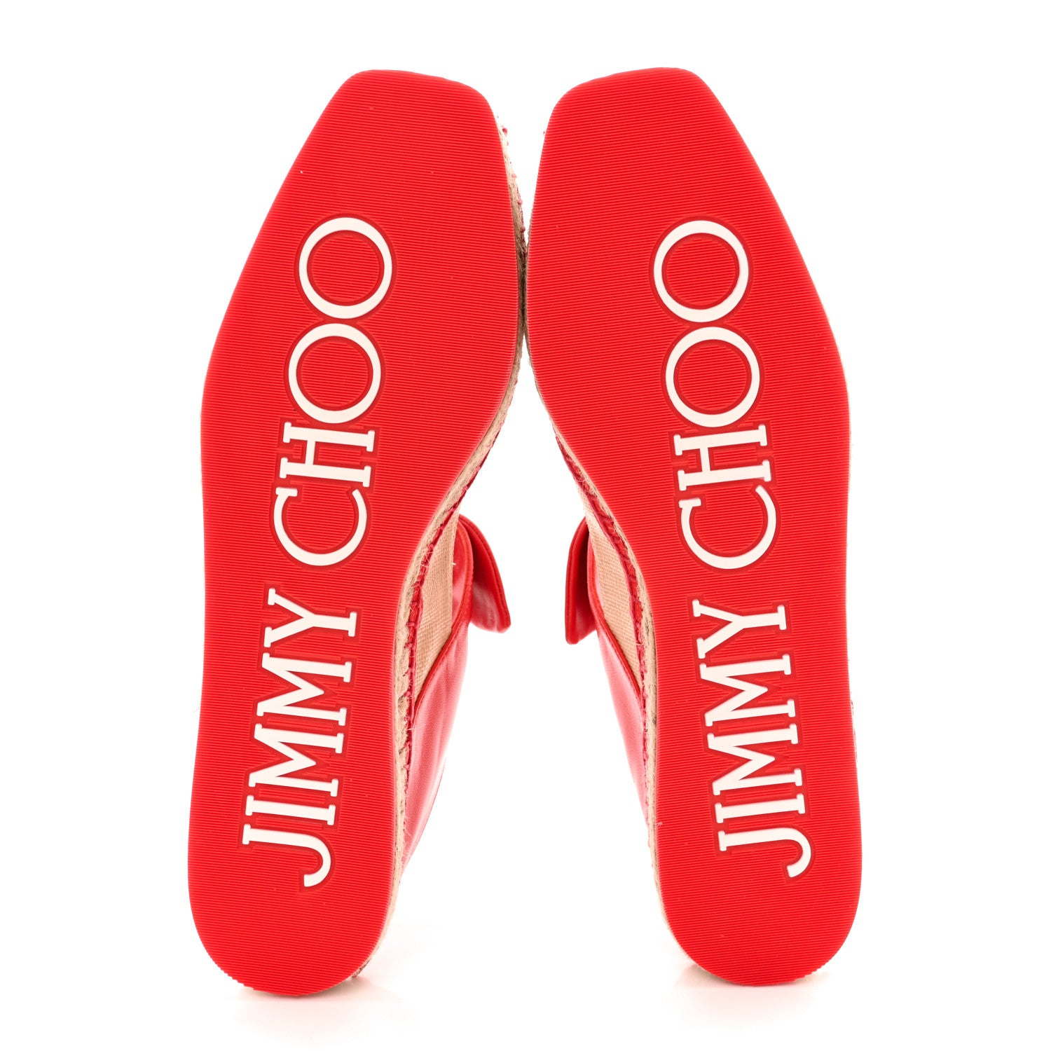 Jimmy Choo Nappa Raffia Reka Flats 40.5 Paprika Natural 5 of 8