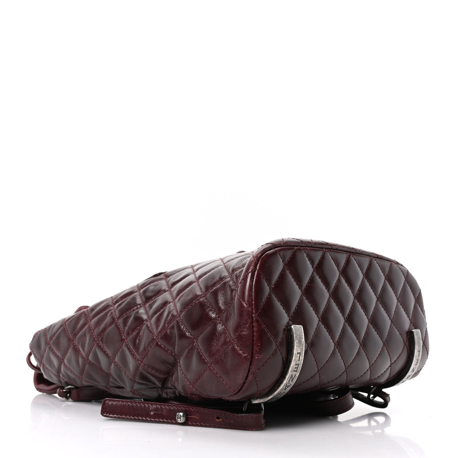 Chanel Glazed Calfskin Quilted Large Salzburg Backpack Burgundy 4 of 10