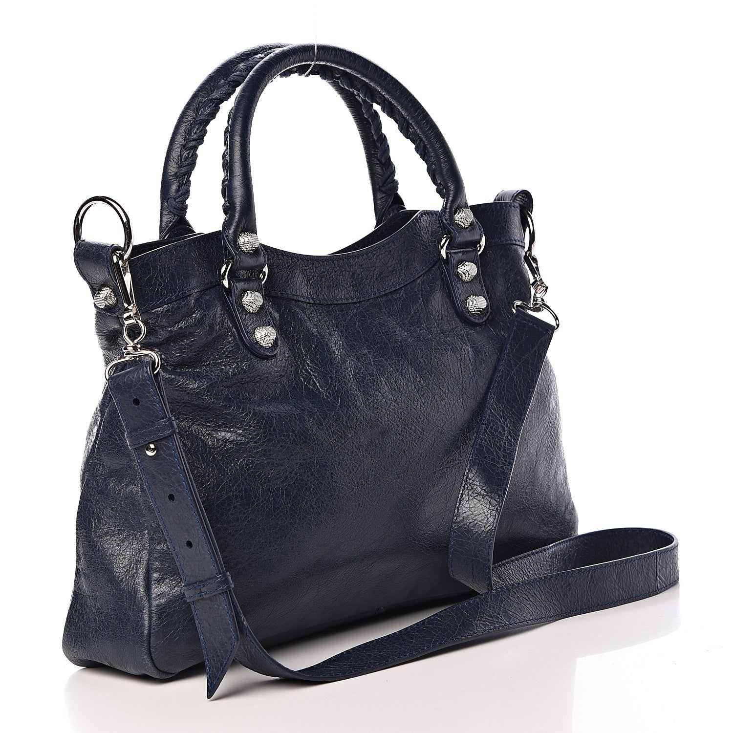 Balenciaga Agneau Giant 12 Silver Hardware Town Bleu Obscur 4 of 12