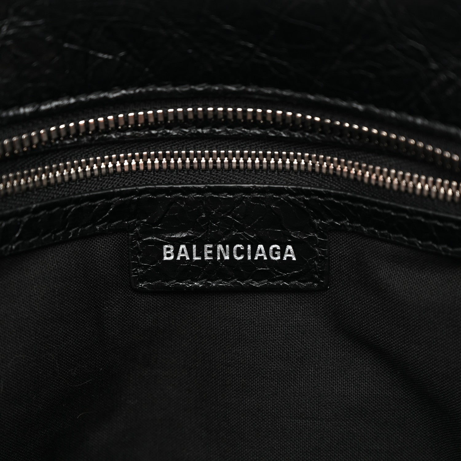 Balenciaga Agneau Arena Crystal Neo Cagole City Handbag Black 8 of 11