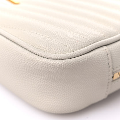 Saint Laurent Grain De Poudre Matelasse Monogram Mini Lou Camera Bag Blanc Vintage 9 of 15