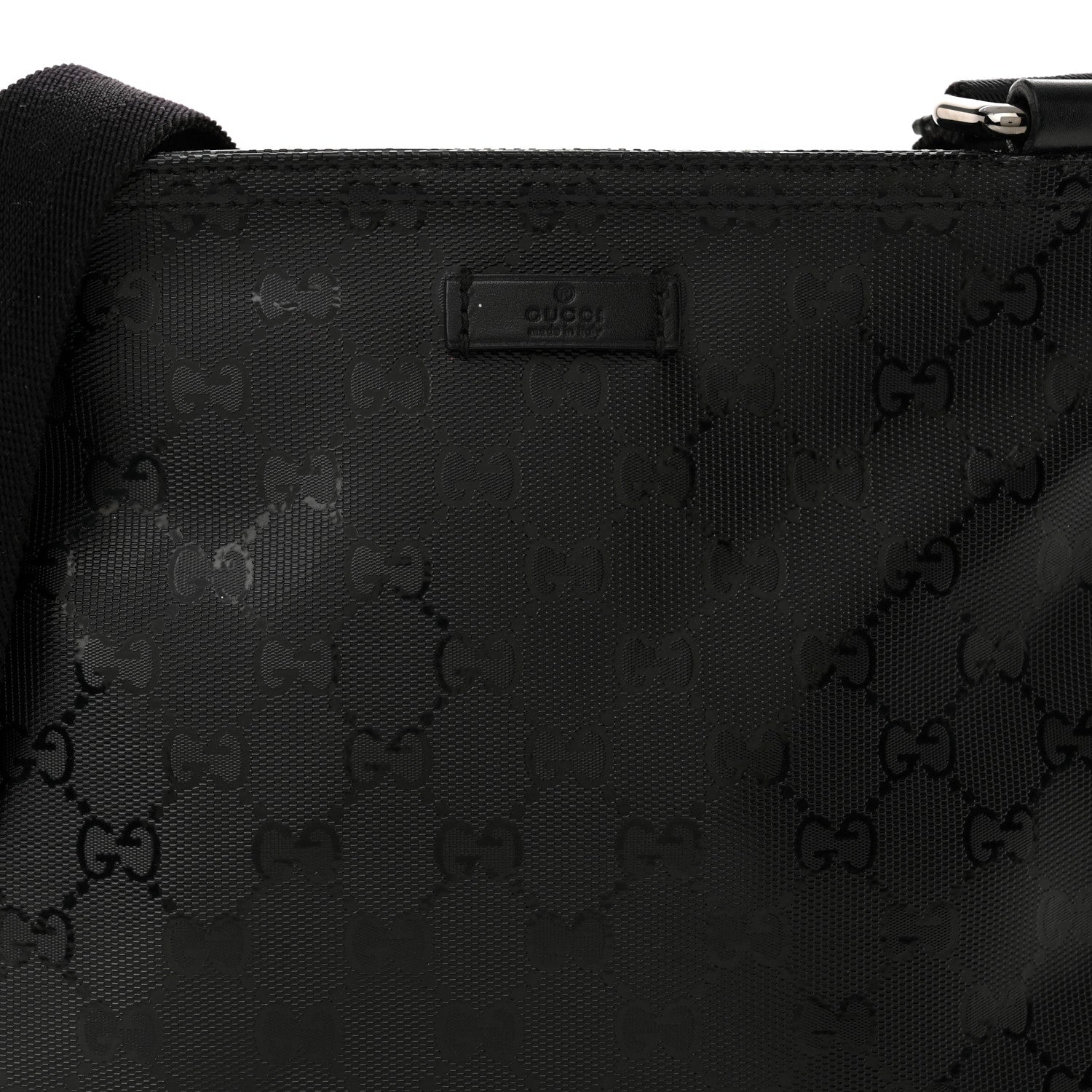 Gucci Imprime Monogram Small Flat Messenger Bag Black 8 of 13