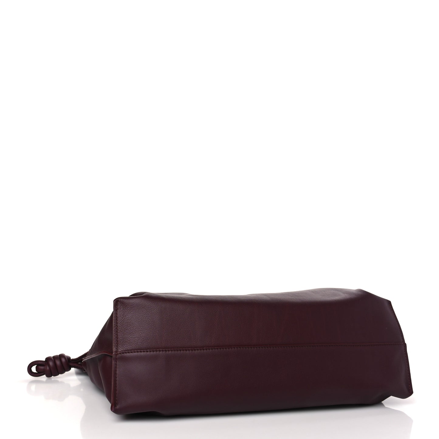Calfskin Large Flamenco Knot Bag Dark Burgundy