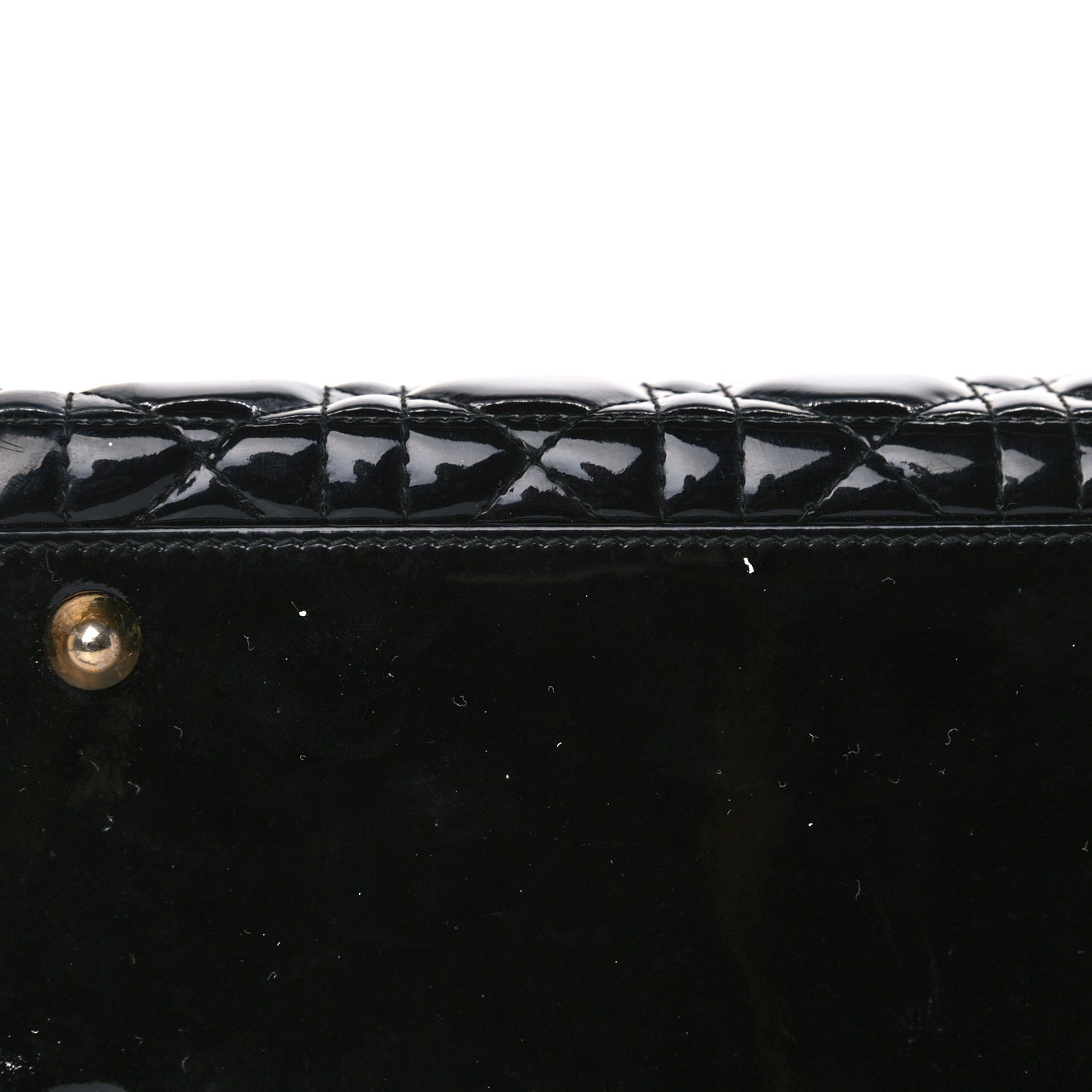 Patent Cannage Large Lady Dior Black